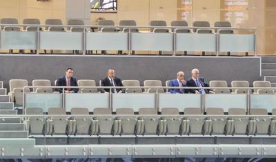 İlham Əliyev millinin oyununu izlədi və alqışladı - FOTOREPORTAJ