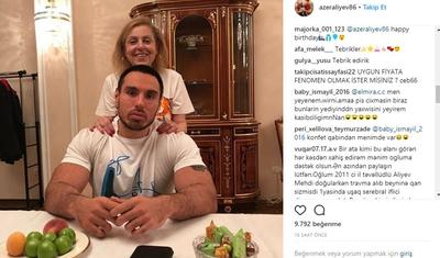 Sevil Əliyeva idmançı oğlu ilə birlikdə - FOTO