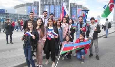 Azərbaycan azarkeşlər Misir - Uruqvay matçında - 2 FOTO