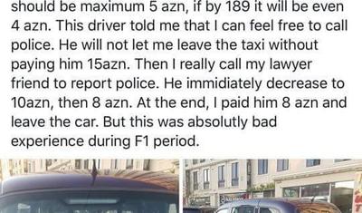 Bakıda taksi sürücüsü qiymət “oxudu”, qapıları bağlayıb düşməyə qoymadı