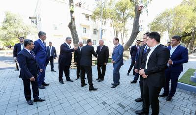 Prezident, nazir və icra başçısı gəldi, baza açıldı - FOTO