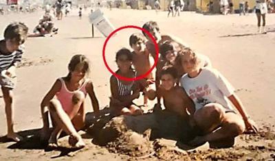 10 yaşlı Messi 9 yaşlı Antonello ilə çimərlikdə - FOTO