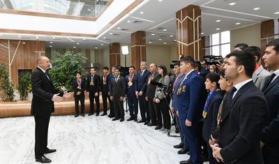 Prezident Beyləqanda yeni stadionun açılışını etdi