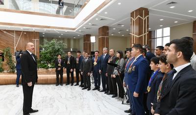 İlham Əliyev Beyləqan Olimpiya Kompleksinin açılışında - FOTOLAR