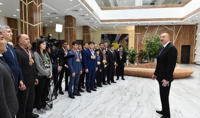 İlham Əliyev Beyləqan Olimpiya Kompleksinin açılışında - FOTOLAR