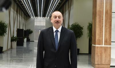 İlham Əliyev Beyləqan Olimpiya Kompleksinin açılışında - FOTOLAR