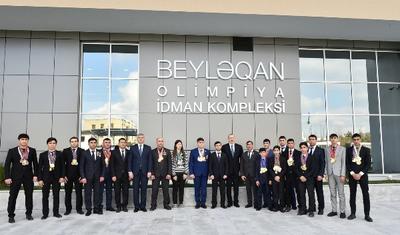 İlham Əliyev Beyləqan Olimpiya Kompleksinin açılışında - FOTOLAR