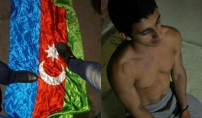 Azərbaycan bayrağını təhqir edən erməni idmançını diz çökdürdülər – FOTO