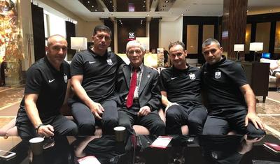 "Neftçi"nin veteran futbolçusu komandanı ziyarət etdi - FOTO