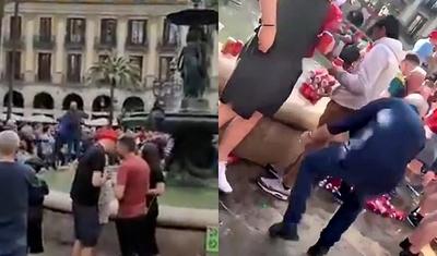 “Liverpul” fanatları Barselonada həbs edildi - 2 VİDEO+FOTOLAR