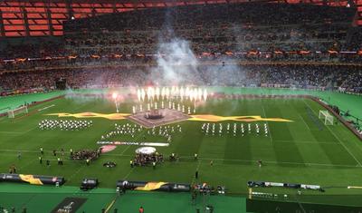 Prezident ailəsi ilə stadionda finalı izləyir - FOTOREPORTAJ