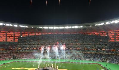 Prezident ailəsi ilə stadionda finalı izləyir - FOTOREPORTAJ