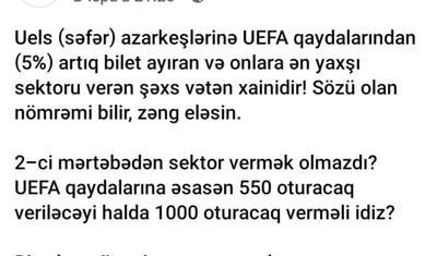 "Milli dəstə"dən AFFA-ya etiraz: "Vətən xainidir!" -