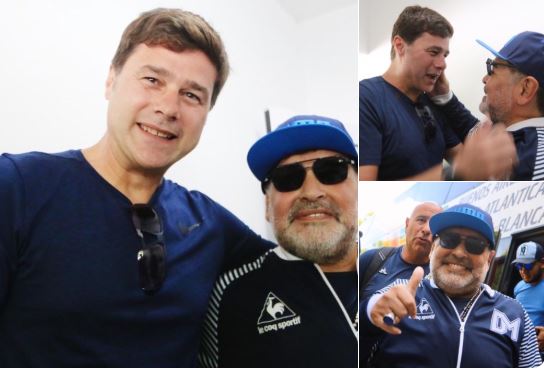 Poçettino keçmiş komanda yoldaşı Maradona ilə görüşdü