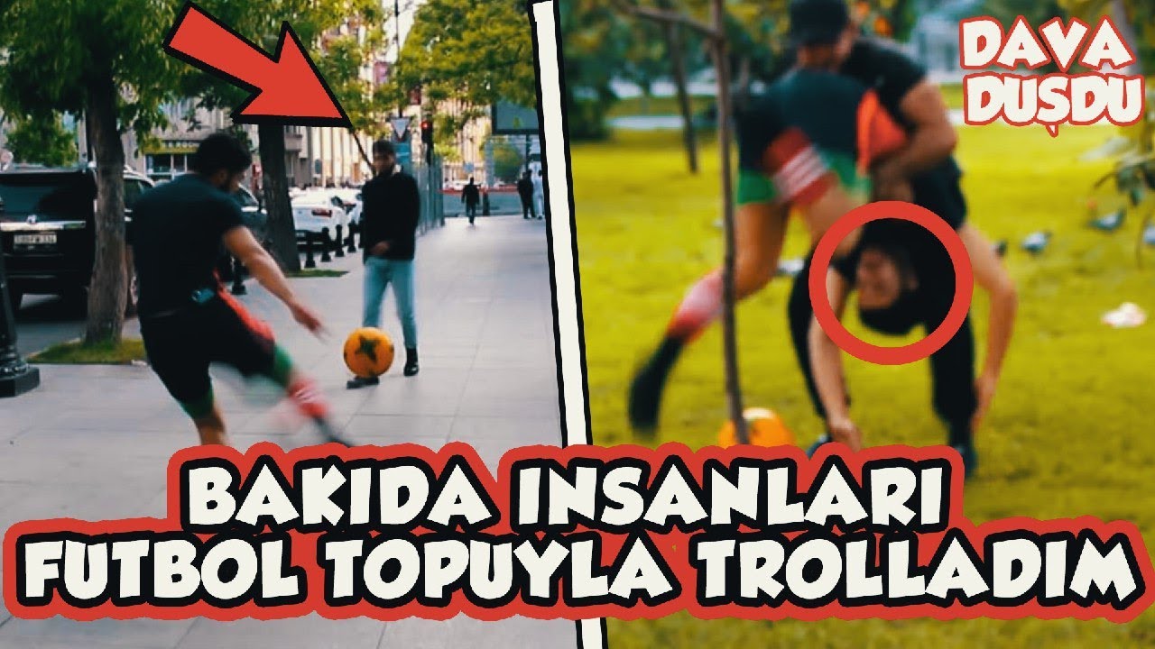 Bakıda insanları topla trolladı, vurhavur düşdü - VİDEO