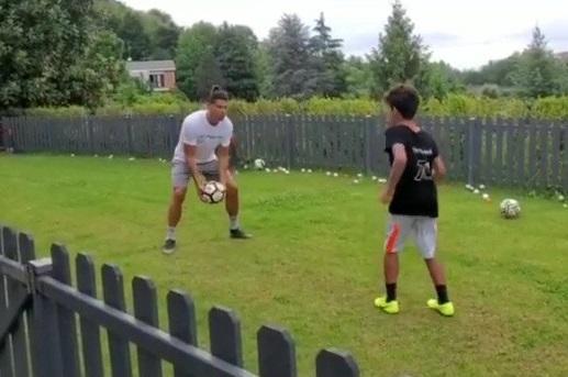 Ronaldo oğlu ilə məşqinin maraqlı VİDEOsunu yaydı