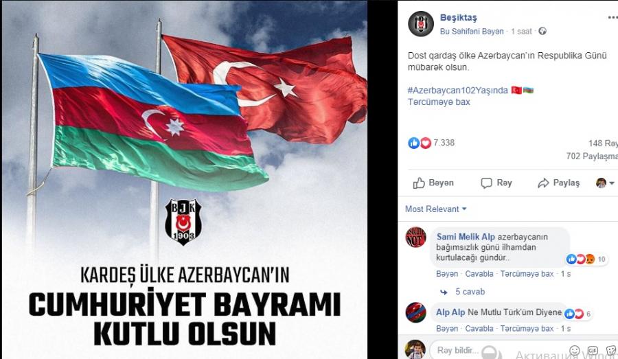 “Fənərbaxça”, “Beşiktaş” və "Qalatasaray"dan Azərbaycana jest!