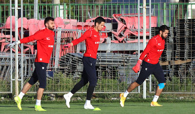 Millimizin futbolçuları Podqoritsada yoxlanıldı -
