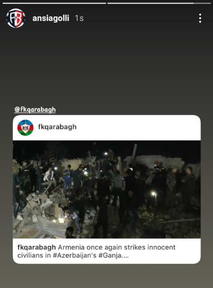 Sabiq "Qarabağ"lı erməni terroruna biganə qalmadı