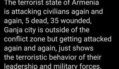"Terrorist Ermənistan mülki əhaliyə təkrar-təkrar hücum edir"