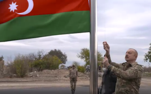 Prezident Ağdamda bayrağımızı ucaltdı - VİDEO+FOTO