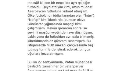 "Neftçi"dən ŞOK MƏLUMAT verəcək – AFFA onu bağışlamasa