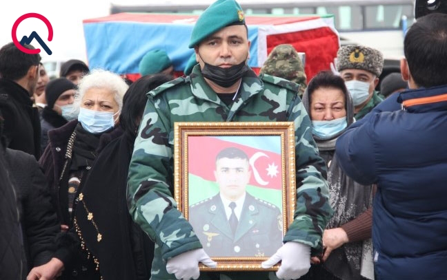 Dünən şəhid olan hərbçimiz dəfn edildi - FOTOLAR