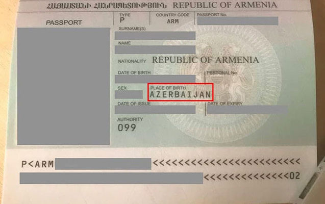 Qarabağ ermənisinin pasportunda doğum yeri Azərbaycan yazıldı - FOTO