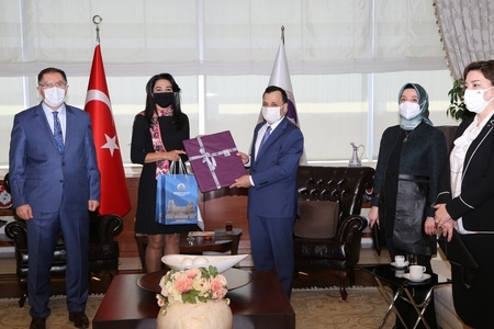 Səbinə Əliyeva Türkiyənin Konstitusiya Məhkəməsinin sədri ilə görüşüb