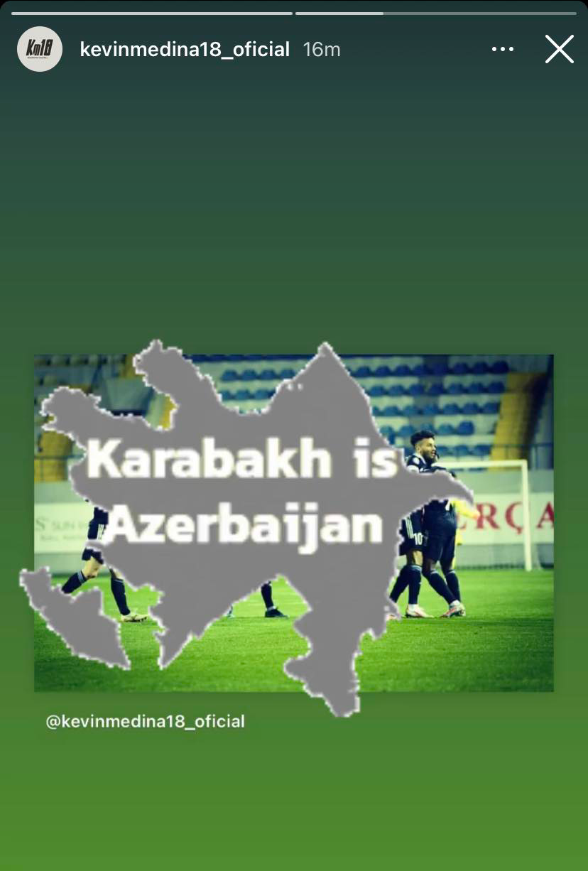Kolumbiyalı “İnstaqram“da “Qarabağ Azərbaycandır” yazdı