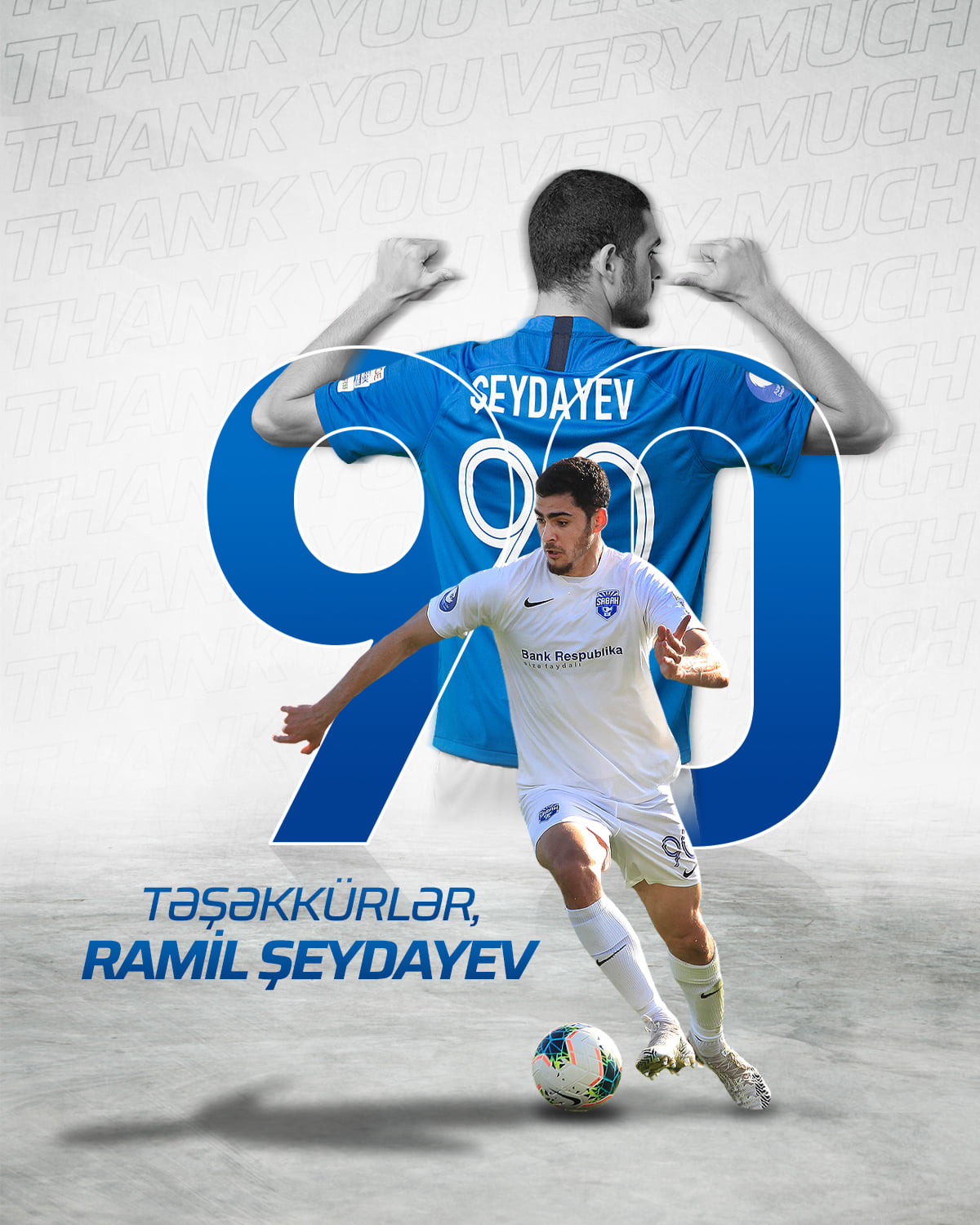 “Sabah”ın yola saldığı 12-ci futbolçu Ramil Şeydayev oldu