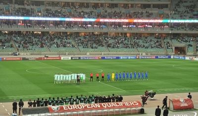 Şəhid ailələrinin üzvləri Portuqaliya ilə oyunda -