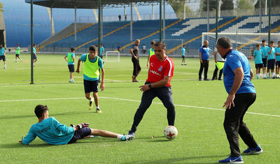 Elxan Məmmədov Tovuzda futbol oynadı -