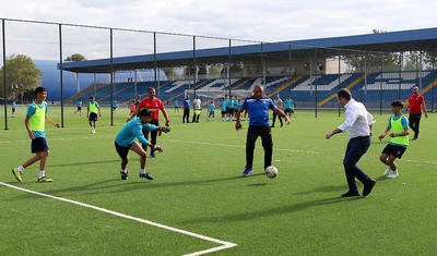 Elxan Məmmədov Tovuzda futbol oynadı -