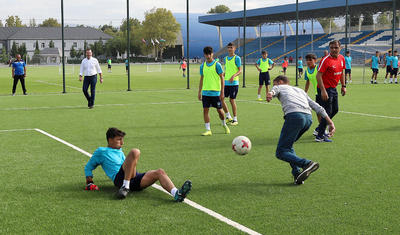Elxan Məmmədov Tovuzda futbol oynadı -