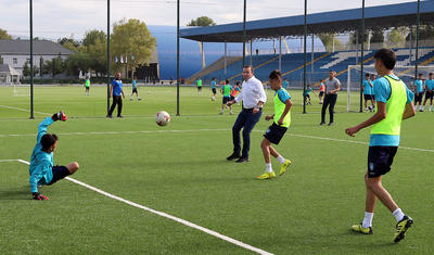 Elxan Məmmədov Tovuzda futbol oynadı -