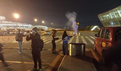 "Qarabağ" Bakıya qayıtdı, Hava Limanı tüstüyə qərq oldu -