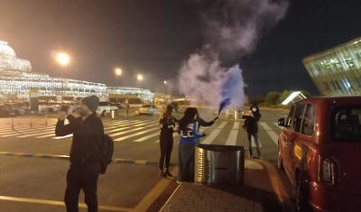 "Qarabağ" Bakıya qayıtdı, Hava Limanı tüstüyə qərq oldu -