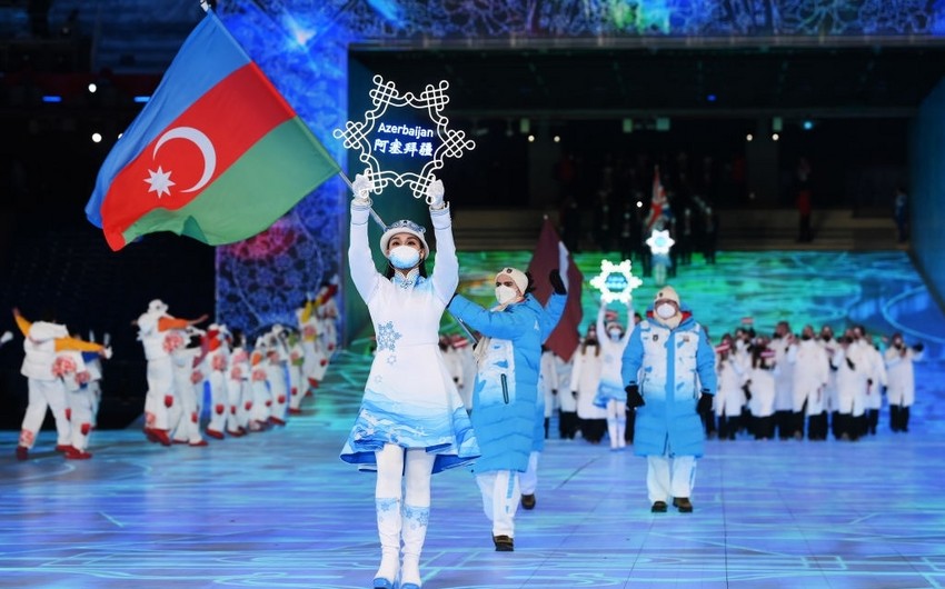 Pekin-2022: Azərbaycan nümayəndə heyəti paraddan keçdi