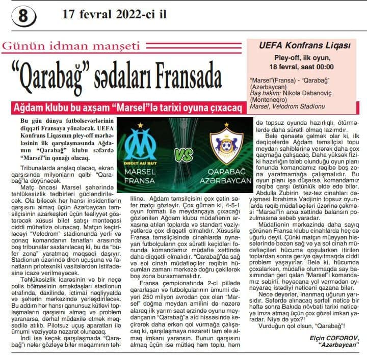 “Qarabağ” sədaları Fransada