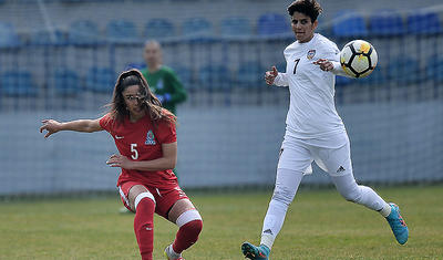 Hicablı ərəb qızları ilə "Dalğa"da futbol -