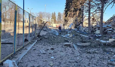 Rusların raketlə altını-üstünə çevirdiyi stadionun
