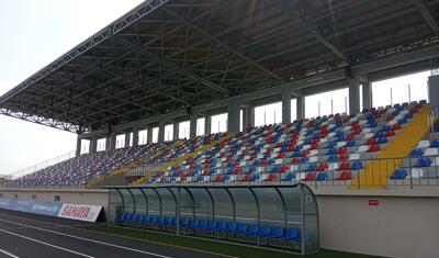 Bu rayonda yeni tikilmiş stadionu bir də belə görün -