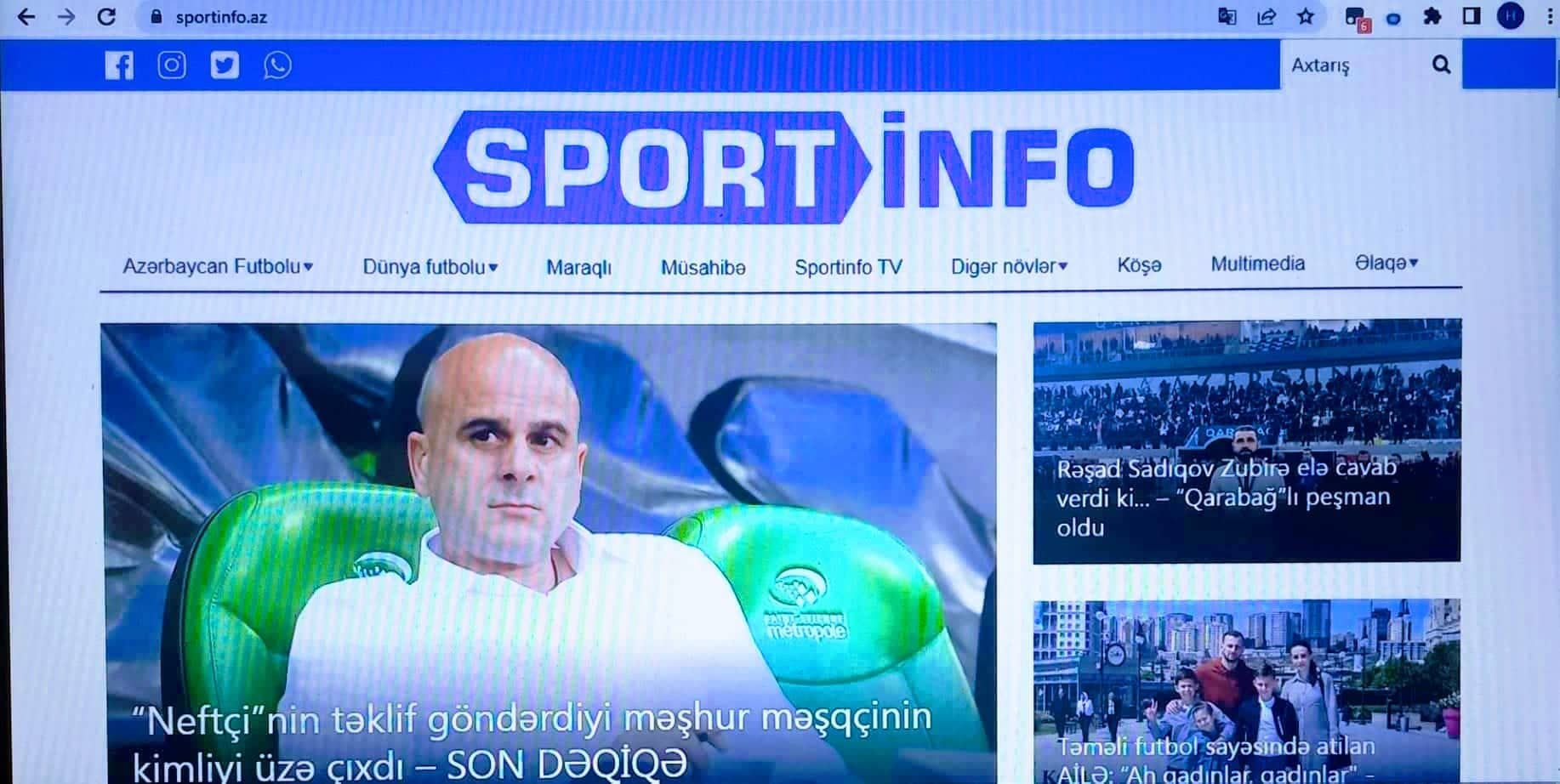 “Metrix”: Sportinfo.az Azərbaycanın ən reytinqli idman saytıdır