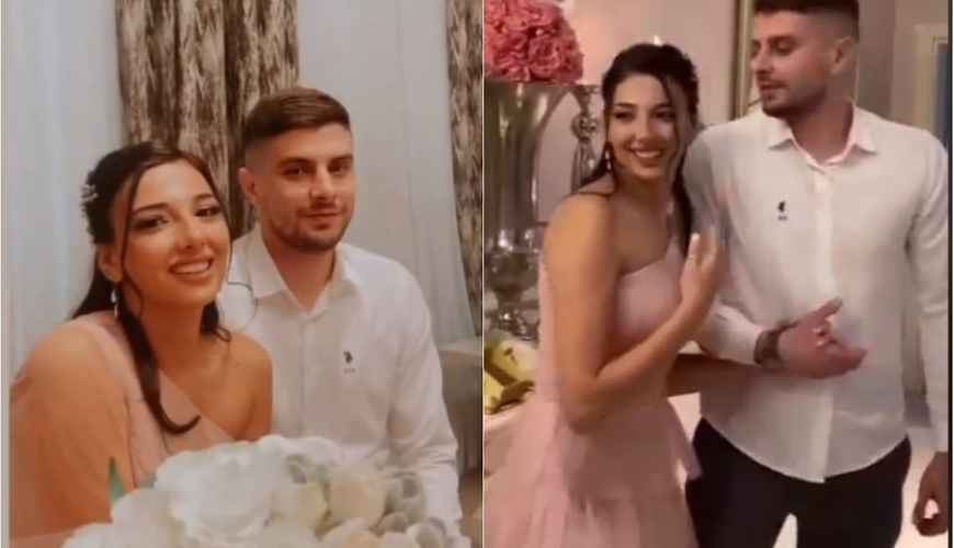 Kanalın aparıcısı ilə ailə qurmağa hazırlaşan futbolçunun nişanından VİDEO