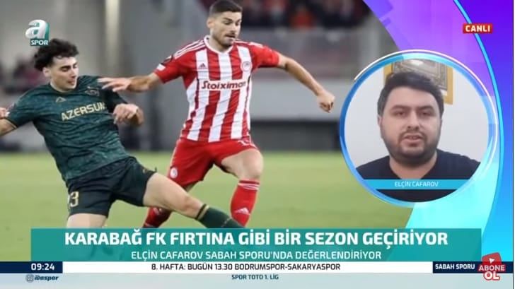 “Sportinfo TV“nin tanınmış siması “A Spor“da “Qarabağ“dan elə sözlər dedi ki… VİDEO