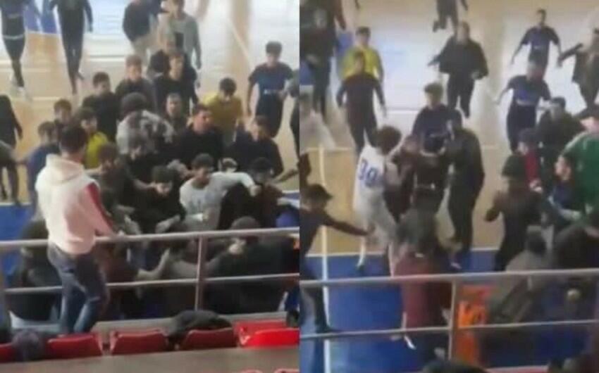 Oyun vaxtı KÜTLƏVİ DAVA edən 5 nəfər CƏZALANDIRILDI - VİDEO