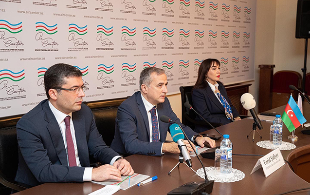 MEDİA jurnalistləri xarici siyasət gündəmi ilə bağlı BMTM-də topladı - FOTO