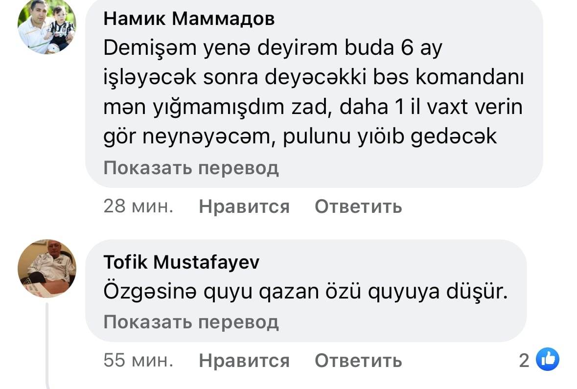 Qurbanovun köməkçisi Diniyevi "TORBATİKƏN " ADLANDIRDI: "Özgəsinə quyu qazan…"