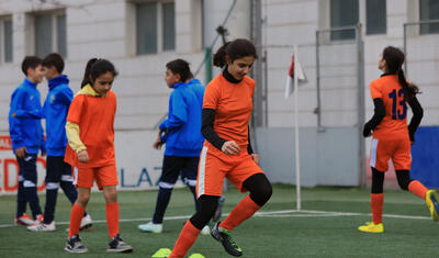 “Xırdalan”lı qız futbolçular “Sabah”ın qonağı oldu -